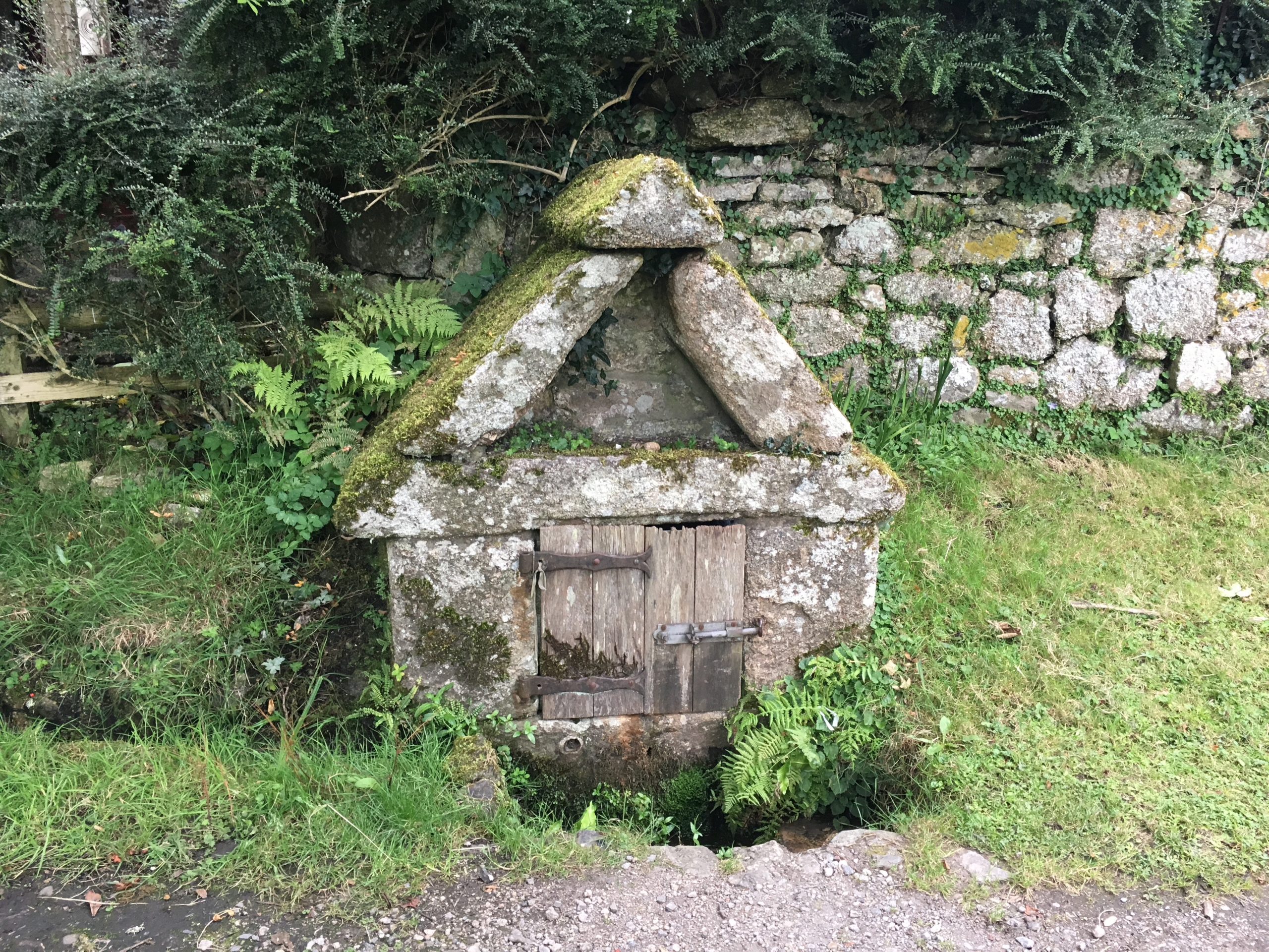 Saxon Well in Widecombe village centre.